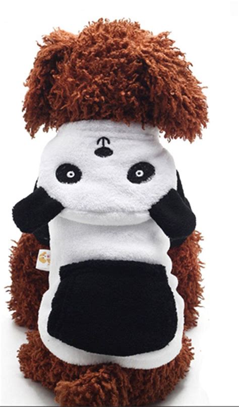 Warm Cozy Pet Dog Party Costume Pajamas Hoodie Coat Fleece Panda