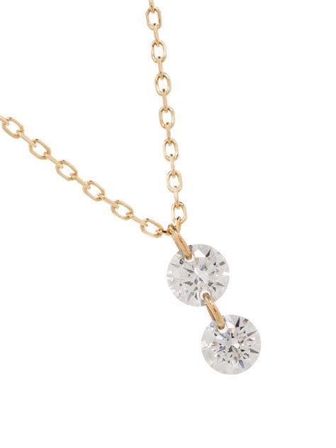 Persée 18kt Yellow Gold Diamond Drop Necklace Farfetch