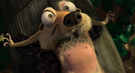 in ice age dawn of the dinosaurs 2009 whan scratte the female squirrel rips the acorn off