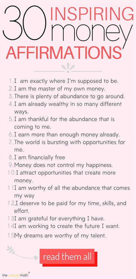 30 Money Affirmations To Attract Wealth And Abundance In Your Life