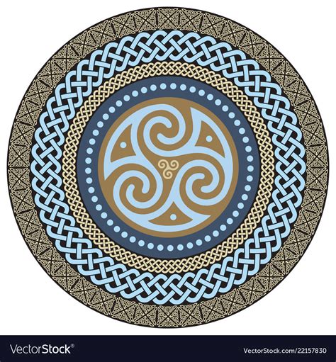 Download Round celtic design ancient celtic magic mandala Vector Image