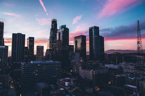 Downtown Los Angeles Sunset 2000x1333 Download Hd Wallpaper