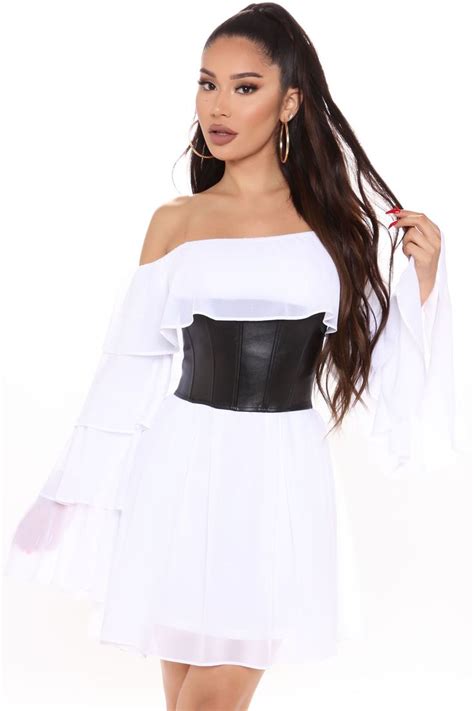 Second Chance Corset Mini Dress Whiteblack In 2021 Mini Dress