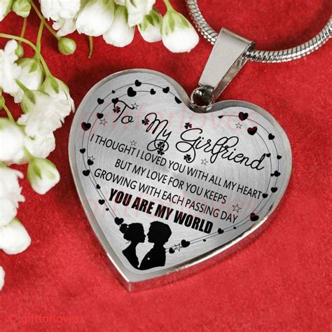 To My Girlfriend Luxury Necklace Romantic Birthday Ts For