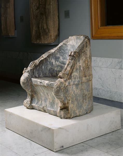 Throne Getty Museum Marble Furniture Ancient Greek Art Chair