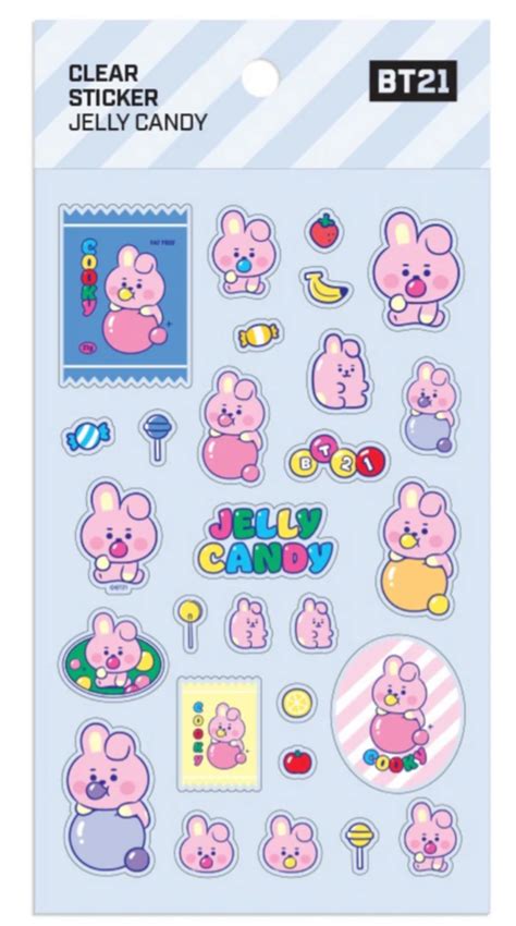 Bt21 Clear Sticker Jelly Candy Kyyo