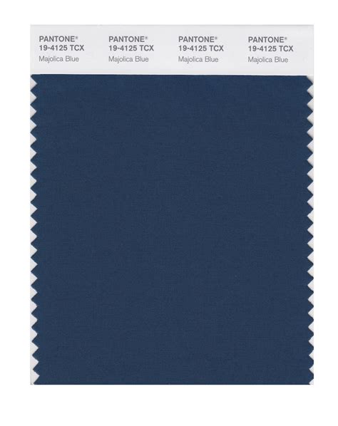 Pantone Smart Color Swatch Card 19 4125 Tcx Majolica Blue Columbia