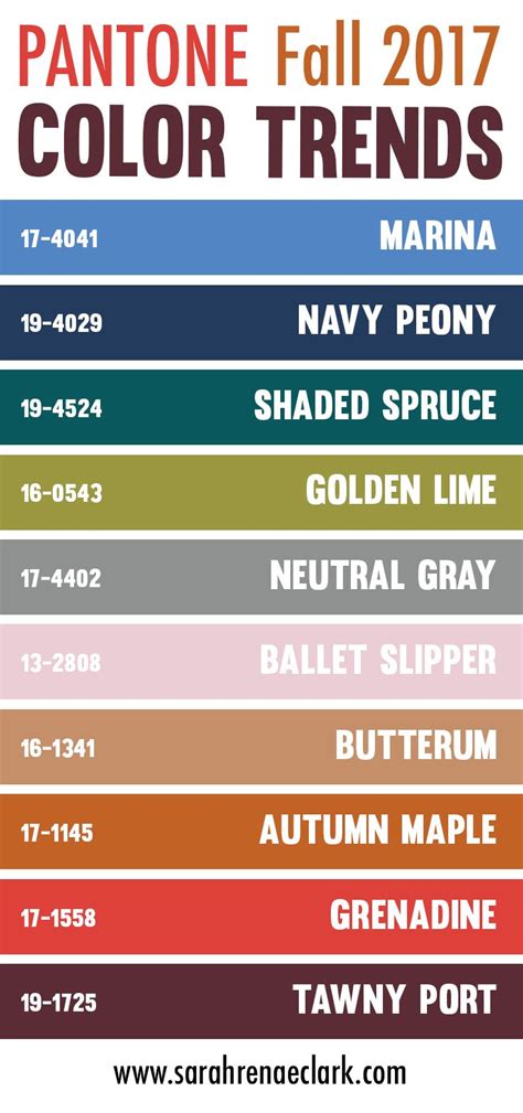 25 Color Palettes Inspired By The Pantone Fall 2017 Color Trends