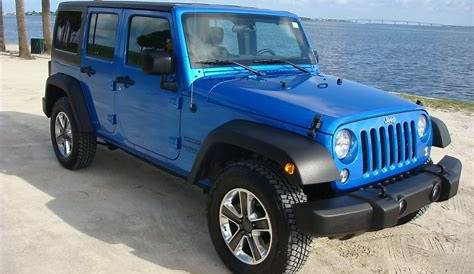 2016 Jeep Wrangler Unlimited Sport 4x4 in Hydro Blue Pearl photo #19