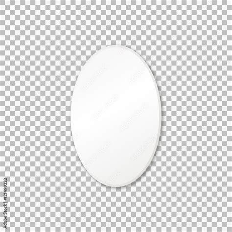 Vector White Oval Frame Isolated On Transparent Background Stock