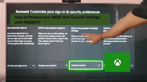 How To Protect Your Xbox One Console Settings With Passkey Youtube