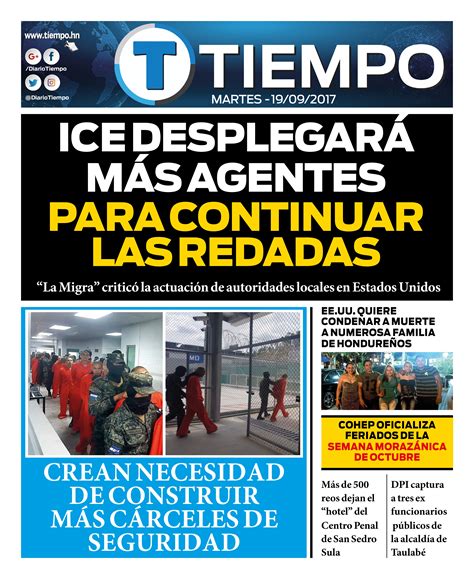 Edici N Septiembre Tiempo Hn Noticias De Ltima Hora Y Sucesos De Honduras Deportes