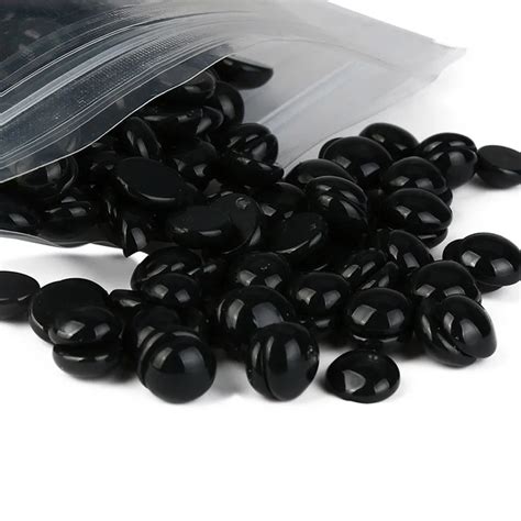 new 1bag 50g black wax pellet hot film hard wax beans for male or femalehair removal no strip