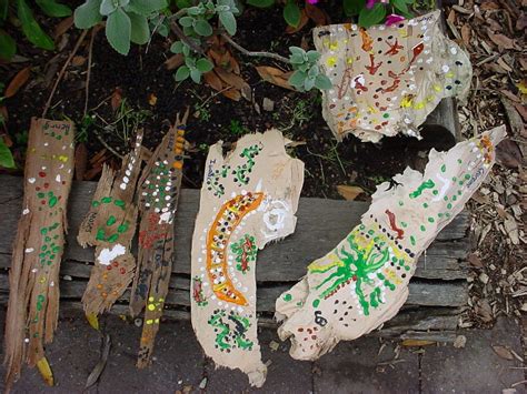 We hope you enjoy and have fun exploring our history. Children's paintings on bark inspired by Aboriginal dot ...