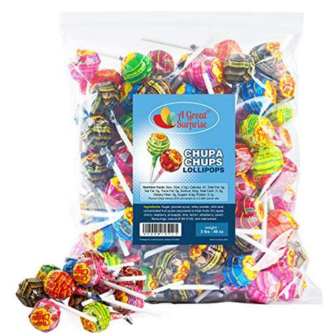 Chupa Chups Lollipops Assorted Flavors 3 Lb Bulk Candy 48 Oz