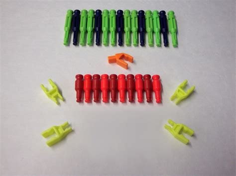 Micro Knex Transition Rods And Connectors Red Neon Green Purple Parts