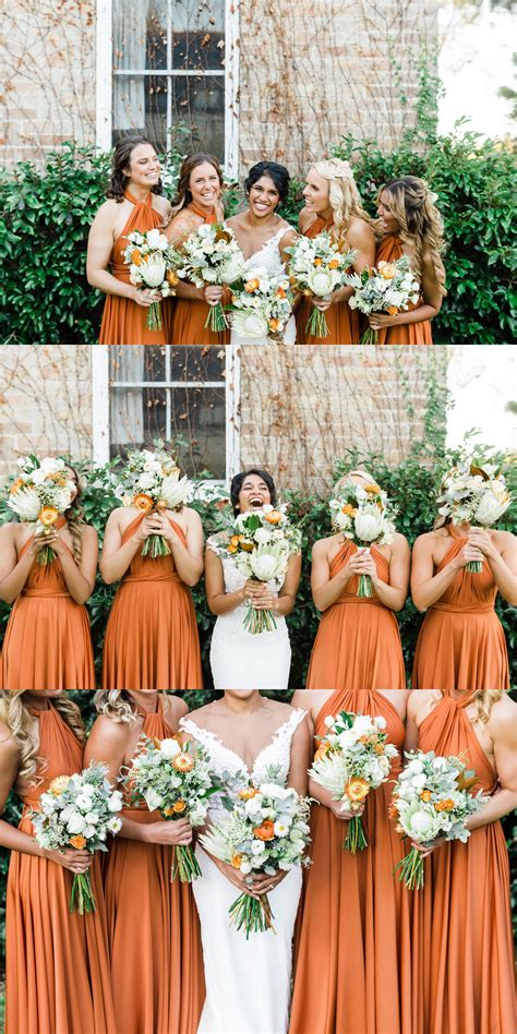 Halter Orange Bridesmaid Dresses Long Bridesmaid Dresses Rustic Bridesmaid Dresses