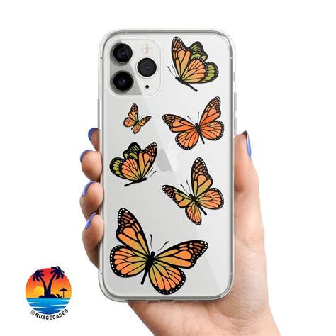 Orange Butterfly Phone Case Iphone 11 Iphone 11 Pro Iphone Etsy