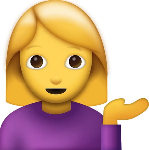 Download Information Desk Woman Iphone Emoji Icon In  And Ai Emoji
