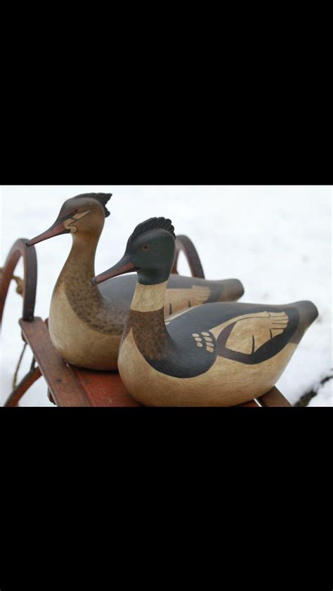 Merganser Decoys American Folk Art Duffle Bag Bags Handbags Bag