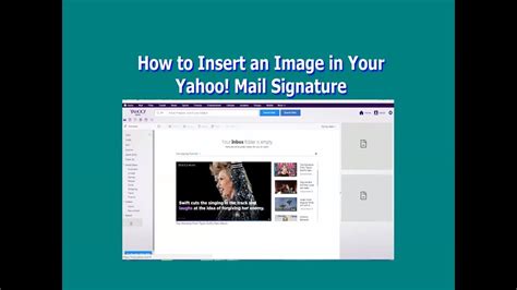 How To Insert An Image In Your Yahoo Mail Signature Youtube