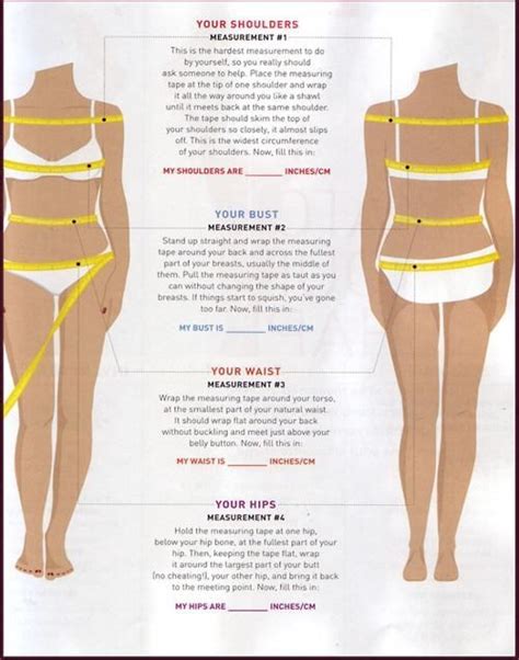 How To Measure Your Body Sewing Pinterest