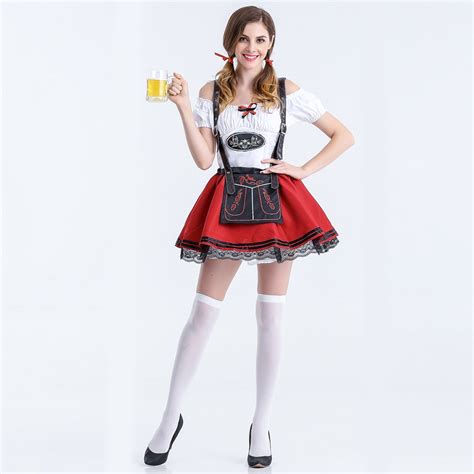 beer girl outfit fancy costume german bavarian heidi women dress oktoberfest in sexy costumes