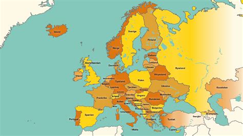 Karta över Europas Länder Weltkarte Europakarte Staaten Länder