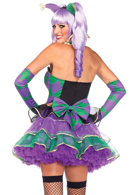 Leg Avenue 5 Piece Mardi Gras Sweetie Dress Straps Choker Gauntlet