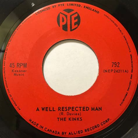 The Kinks A Well Respected Man リリース Discogs