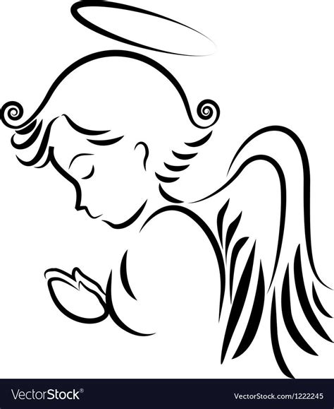 Angel Praying Stylized Logo Vector Download A Free Preview Or High