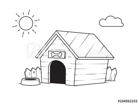 See more ideas about adobe house, flower drawing, flower drawing tutorials. Dog house in the backyard outline black and white drawing for coloring pages vector illustration ...