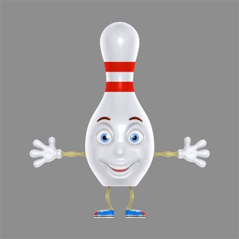 Cartoon Bowling Pin 3d Model 39 Lwo Obj Max Free3d