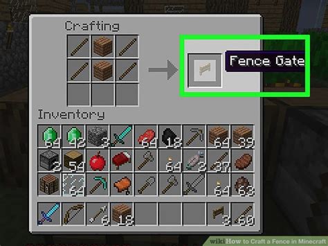 3 Ways To Craft A Fence In Minecraft Wikihow