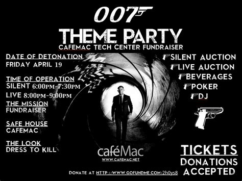 007 Theme Party Fundraiser For Learning Center Cafemac Fundraiser