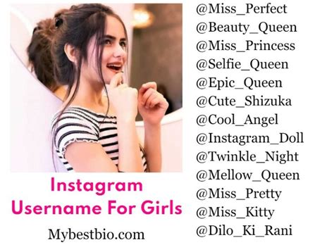 950 Best Instagram Username For Girls Attitude 2024 Mybestbio