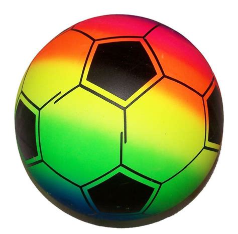 Rainbow Sports Soccer Ball Kick Bounce Squeeze Novelty Play Toy