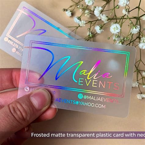 Plastic Business Cards Etsy