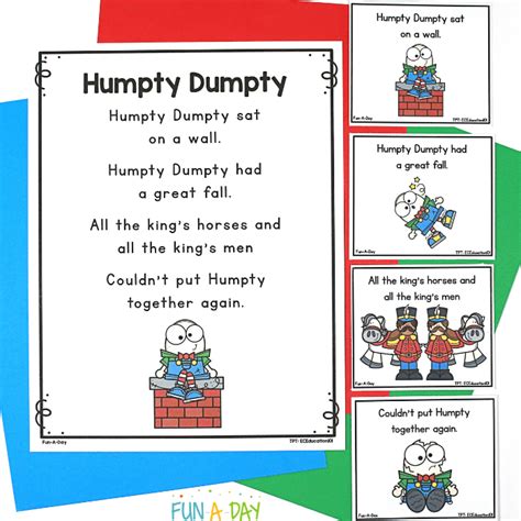 Humpty Dumpty Printable Poem And Sequencing Cards Laptrinhx News