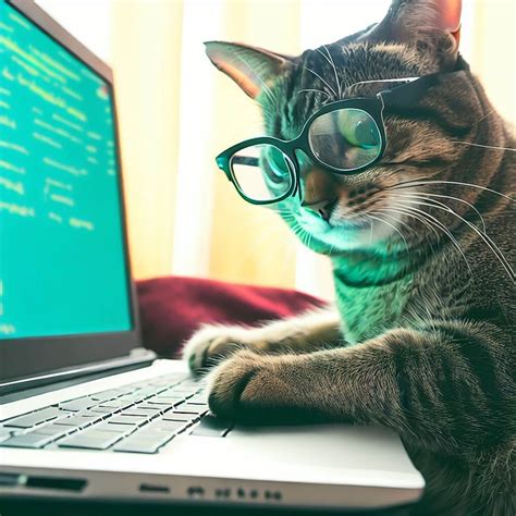 Download Ai Generated Cat Programmer Royalty Free Stock Illustration