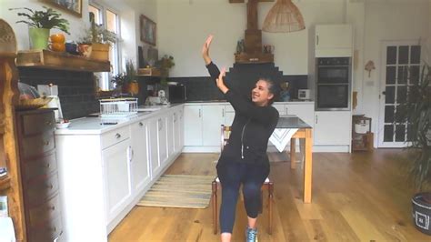At Home Seated Chair Zumba Exercise Kukere Youtube