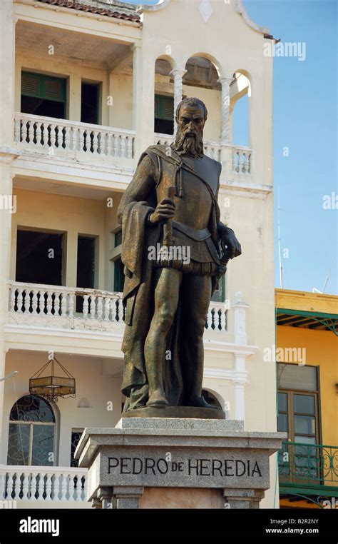 Estatua De Pedro De Heredia Cartagena De Indias Colombia Fotografía