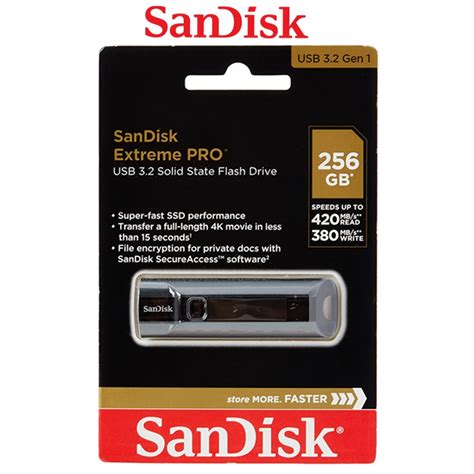 Usb Sandisk Extreme Pro 256gb 31 Flash Drive Memory Stick Cz880 256g