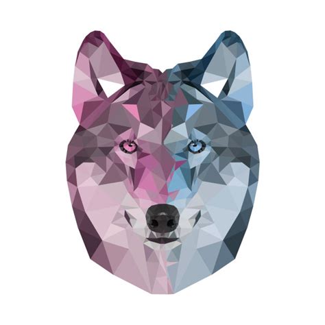 Colourful Geometric Wolf Pattern Wolf T Shirt Teepublic