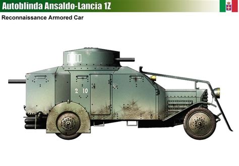 Autoblinda Ansaldo Lancia 1z Military Vehicles Armored Vehicles