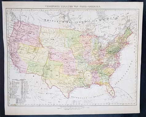 1849 Flemming Antique Map The United States Of America On Popscreen