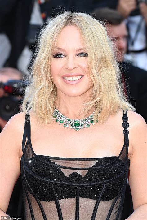 Kylie Minogue Dons A Sheer Corset Style Dress At The Premiere Of Elvis At Cannes Film Festival