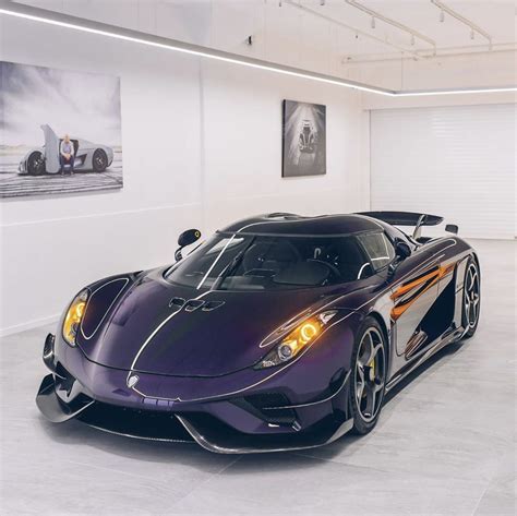 Koenigsegg Regera Finished In Purple Exposed Carbon Fiber Photo Taken