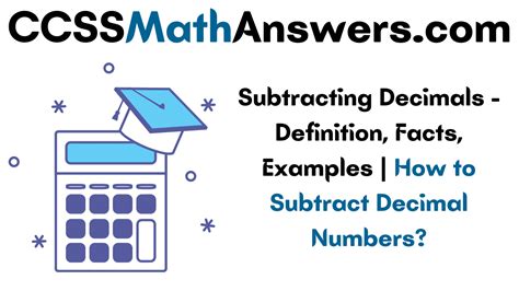 Subtracting Decimals Definition Facts Examples How To Subtract