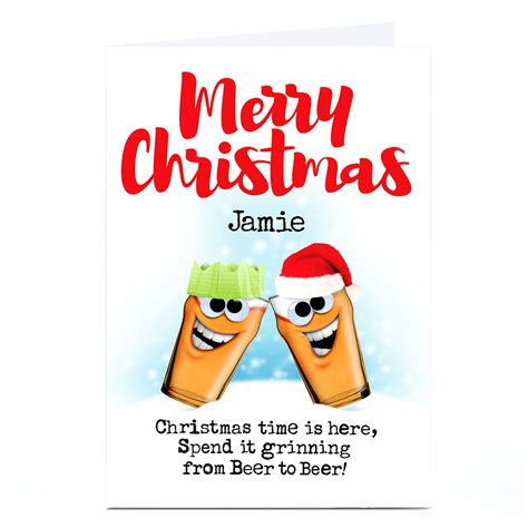 Buy Personalised Pg Quips Christmas Card From Beer To Beer For Gbp 2